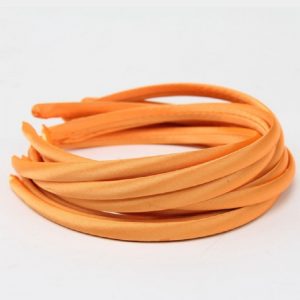 Satin Covered Hair Band Base - Orange