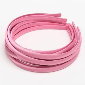 Satin Covered Hair Band Base - Pink