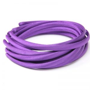 Satin Covered Hair Band Base - Purple