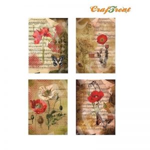 Craftreat Decoupage Paper - Poppies