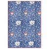 Stamperia Rice Paper - Blue Arabesque With Flowers