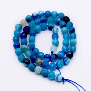 Double Shade Blue Agate Beads