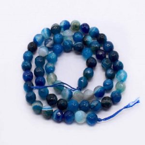 Double Shade Royal Blue Agate Beads