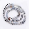 Double Shade Grey And White  Agate Beads