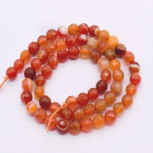 Double Shade Cherry with Orange Agate Beads