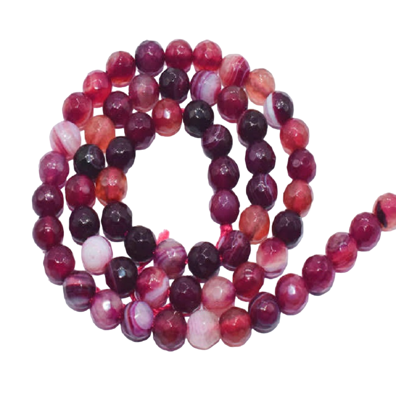 Double Shade Pink Agate Beads