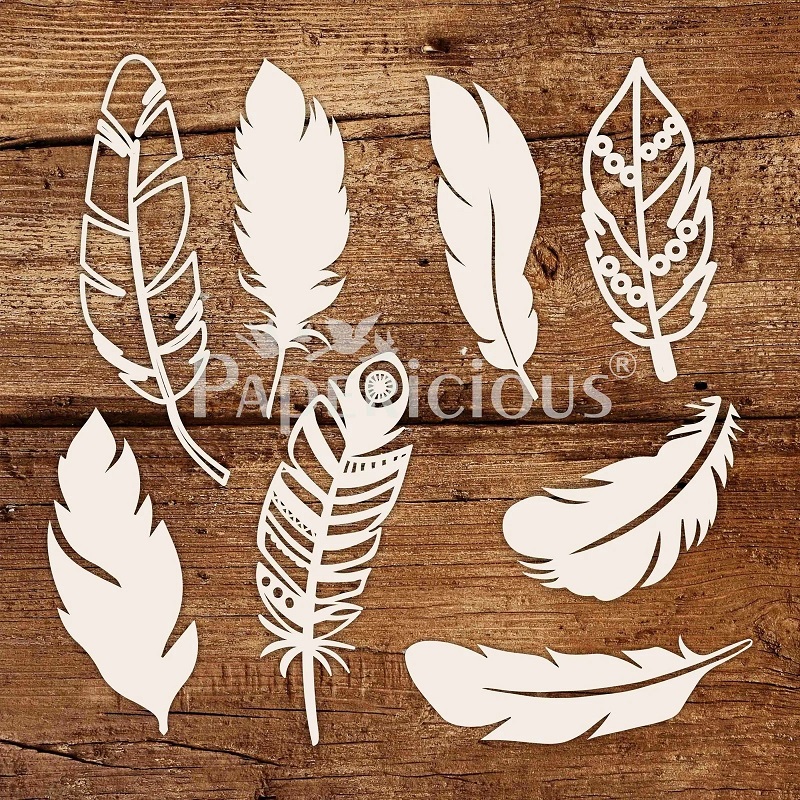 Feathers Papericious Collage Chippis