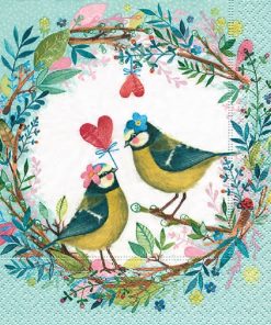 Birds Wedding Decoupage Napkin