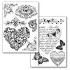 Stamperia Transfer Paper B/W - Hearts, Friezes And Butterflies