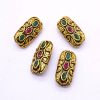 Victorian Beads - Rectangle With Pink Stone