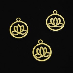 Gold Lotus Charm