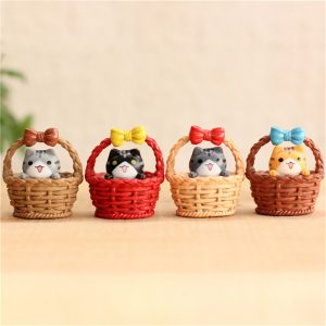 Miniature Cat In A Basket