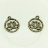Antique Bronze Lotus Charm