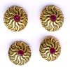 Victorian Beads - Round With Pink Stone
