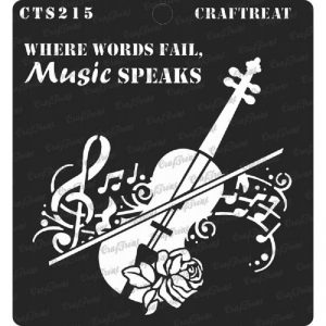 CrafTreat Stencil -   Music Speaks