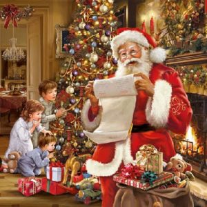 Santa’s List Decoupage Napkin