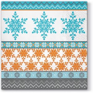 Blue Snowflake Pattern Decoupage Napkin