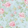 Roses With Leafs In Blue Background Decoupage Napkin