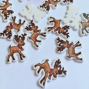 Reindeer Wooden Buttons