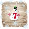 A Snowman With Gloves Decoupage Napkin