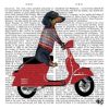 A Dog Ride In Scooter Decoupage Napkin