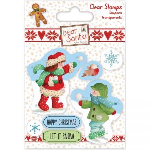 Helz Dear Santa Stamps - Snowball Fight