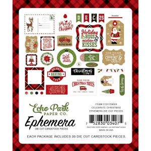 Echo Park Celebrate Christmas Cardstock Die-Cuts Ephemera