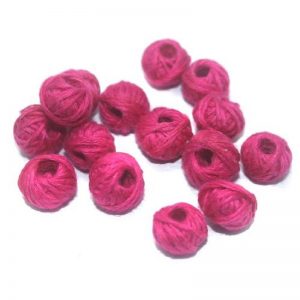 Pink Cotton Thread Beads