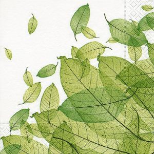 Green Leaves Decoupage Napkin