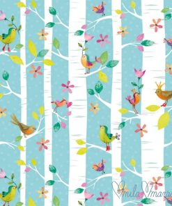 Small Birds With Mixed Flowers Decoupage Napkin