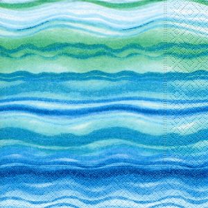 Blue Waves Decoupage Napkin