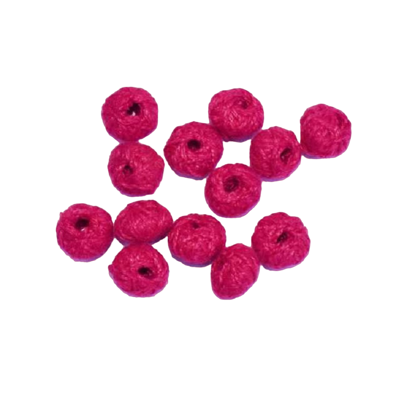 Dark Pink Cotton Thread Beads