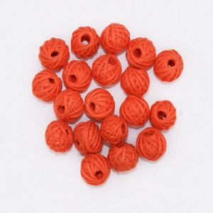Orange Cotton Thread Beads
