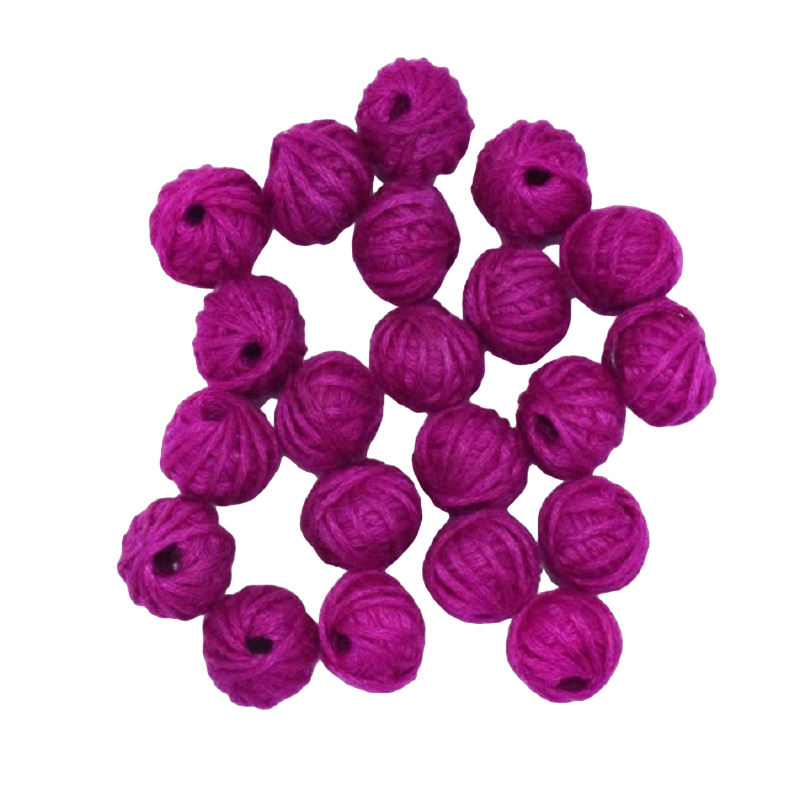 Pink Cotton Thread Beads