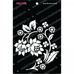 Mudra Stencil - Floral Flourish Mini 1