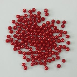 Red Faux Pearl Beads