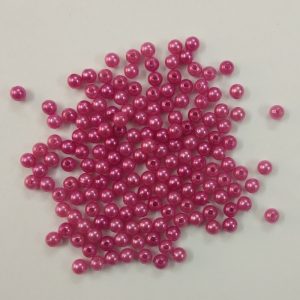 Dark Pink Faux Pearl Beads