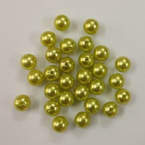 Parrot Green Faux Pearl Beads