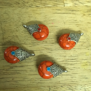 Tibetan Orange Pendant