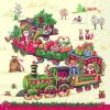 Christmas Gifts In The Train Decoupage Napkin
