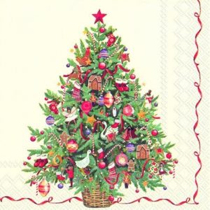 Christmas Tree Decoration Decoupage Napkin