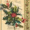 Christmas Holly Decoupage Napkin