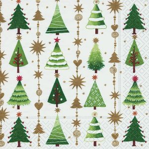 Christmas Tree Theme Decoupage Napkin