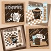Coffee Square Decoupage Napkin