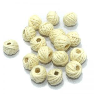 Half White Cotton Thread Beads