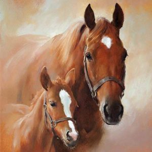 Two Horses Decoupage Napkin