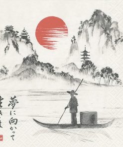 A Man In The Boat Decoupage Napkin