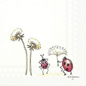 Cartoon Ladybug Decoupage Napkin