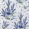 Lavender Flowers In Pot Decoupage Napkin