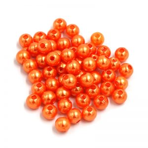 Orange Faux Pearl Beads
